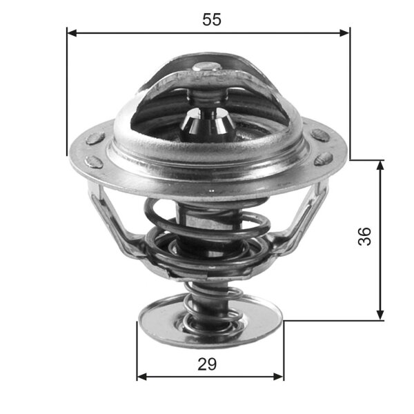 GATES TH12283G2 Thermostat, Kühlmittel