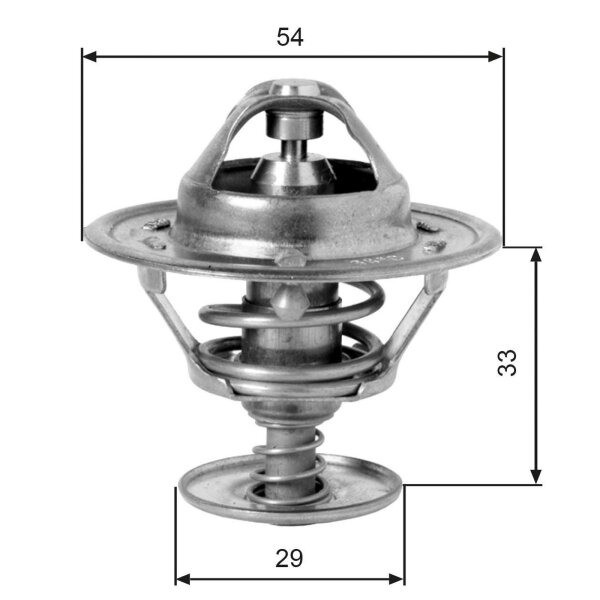 GATES TH12988G1 Thermostat, Kühlmittel