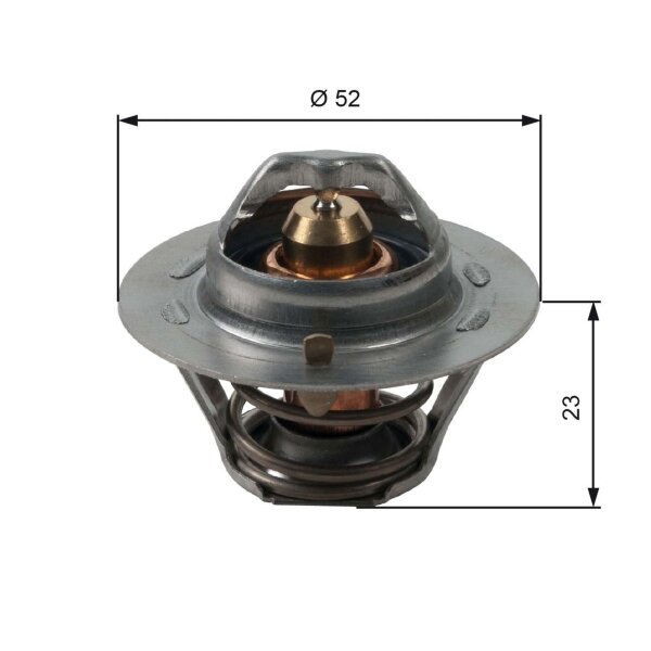 GATES TH14088G1 Thermostat, Kühlmittel