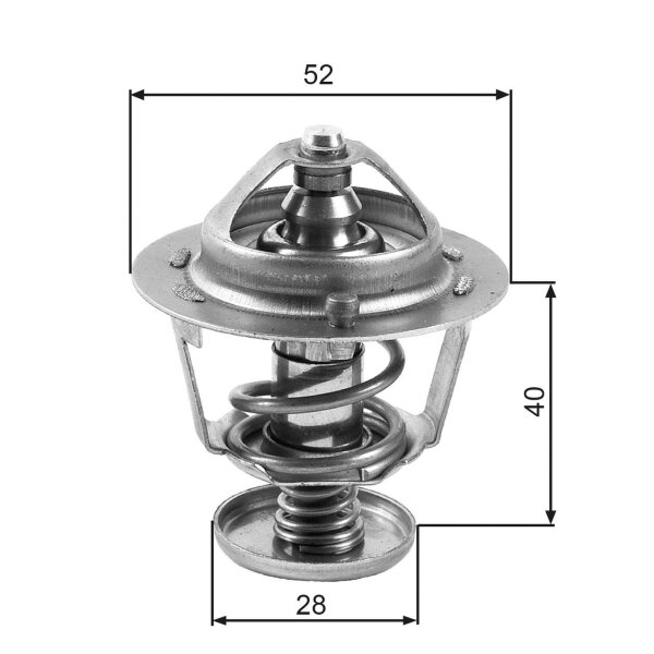 GATES TH24782G1 Thermostat, Kühlmittel