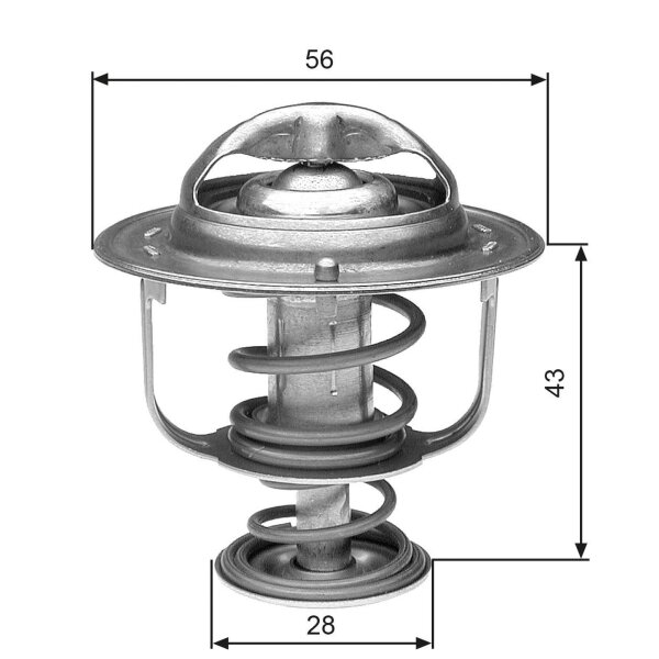 GATES TH31271G1 Thermostat, Kühlmittel