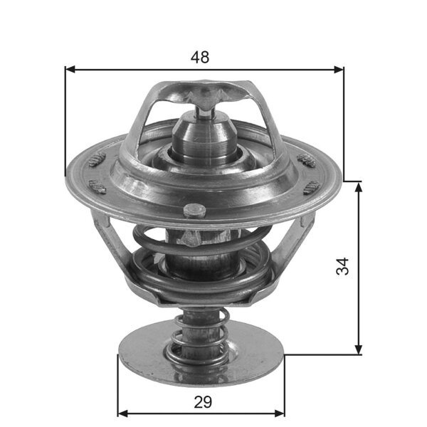 GATES TH39082G1 Thermostat, Kühlmittel