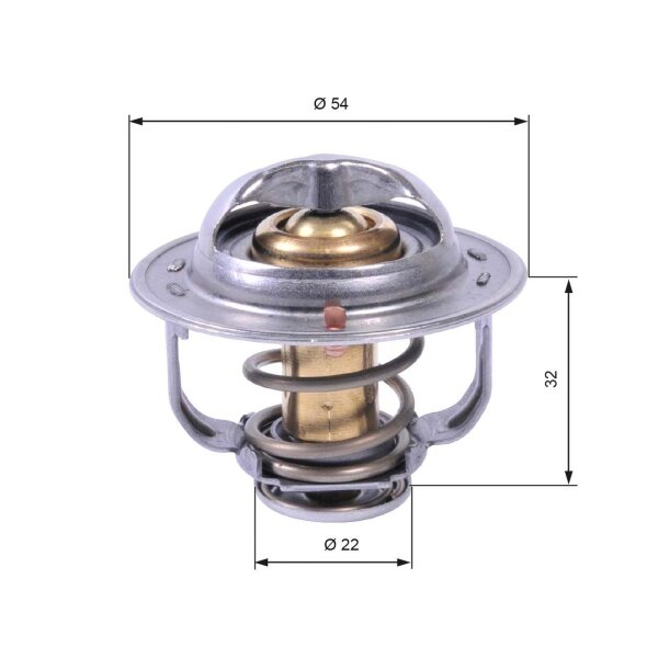 GATES TH42589G1 Thermostat, Kühlmittel