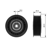 GATES T36000 Spannrolle, Keilrippenriemen