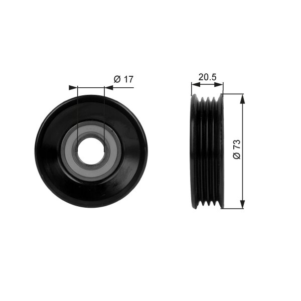 GATES T38030 Spannrolle, Keilrippenriemen
