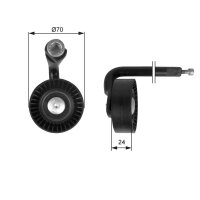 GATES T39020 Spannrolle, Keilrippenriemen
