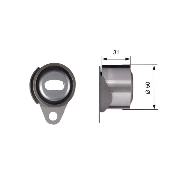 GATES T41157 Spannrolle, Zahnriemen