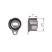GATES T41157 Spannrolle, Zahnriemen