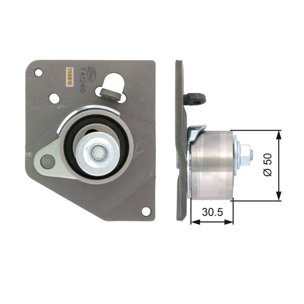 GATES T41240 Spannrolle, Zahnriemen