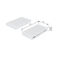Innenraum-Pollenfilter BOSCH 1987432167 181x93x28mm - 2 Stück