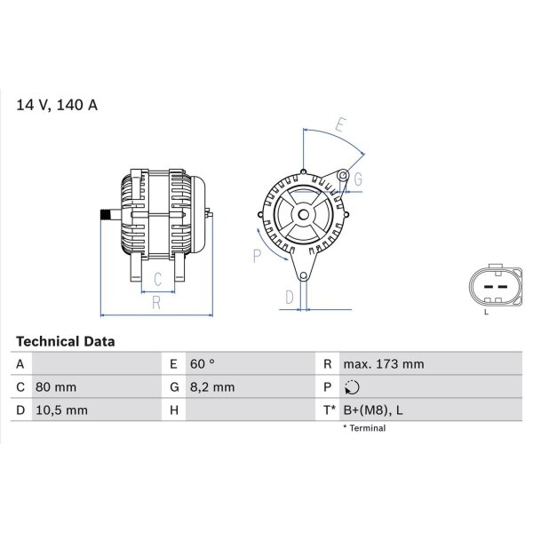 BOSCH 0 986 049 950 Generator