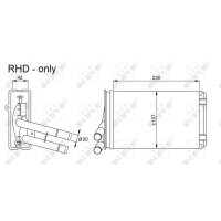 NRF 54302 Wärmetauscher, Innenraumheizung