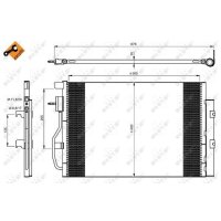 NRF 350044 Kondensator, Klimaanlage