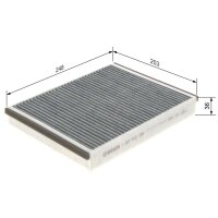 BOSCH 1 987 432 598 Filter, Innenraumluft