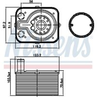 NISSENS 90655 Ölkühler, Motoröl