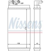 NISSENS 70230 Wärmetauscher, Innenraumheizung