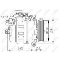 Klimakompressor NRF 32435 7SEU17C R134a - 1 Stück