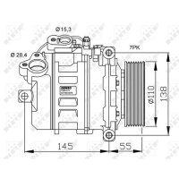Klimakompressor NRF 32524 EASY FIT Keilrippenriemen - 1 Stück