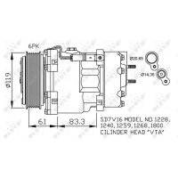 Klimakompressor NRF 32198 SD7V16 Keilrippenriemen - 1 Stück