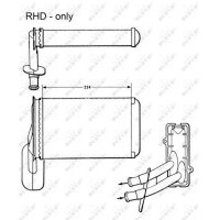 NRF 58623 Wärmetauscher, Innenraumheizung