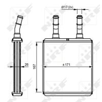 NRF 54291 Wärmetauscher, Innenraumheizung