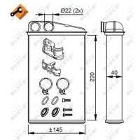 NRF 54272 Wärmetauscher, Innenraumheizung