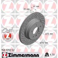 ZIMMERMANN 150.1292.52 Bremsscheibe