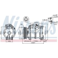Klimakompressor NISSENS 89074 10S17C Riemenantrieb - 1 Stück