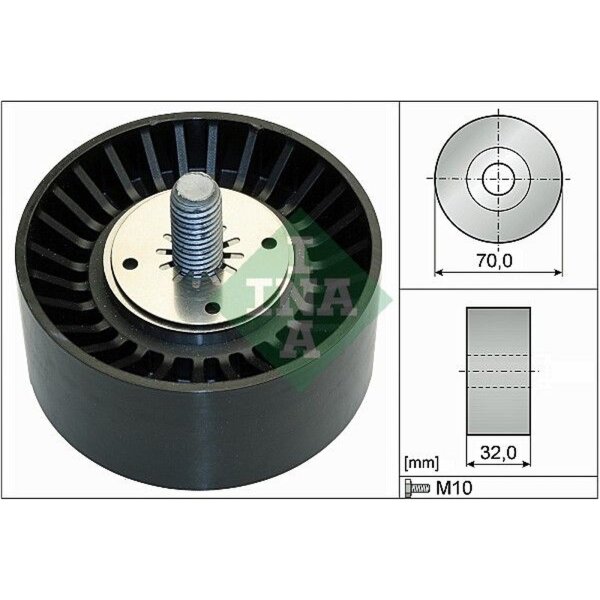 Schaeffler INA 532 0735 10 Umlenk-/Führungsrolle, Keilrippenriemen