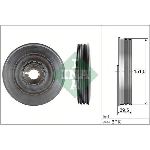 Schaeffler INA 544 0090 10 Riemenscheibe, Kurbelwelle