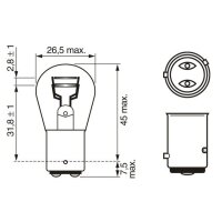 BOSCH 1 987 302 215 Glühlampe, Bremsleuchte