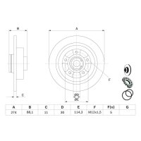BOSCH 0 986 479 009 Bremsscheibe