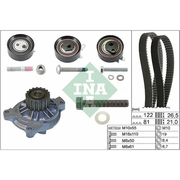 Schaeffler INA 530 0484 31 Wasserpumpe + Zahnriemensatz