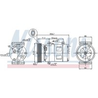 NISSENS 89072 Kompressor, Klimaanlage