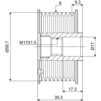 VALEO 588053 Generatorfreilauf