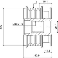 VALEO 588064 Generatorfreilauf