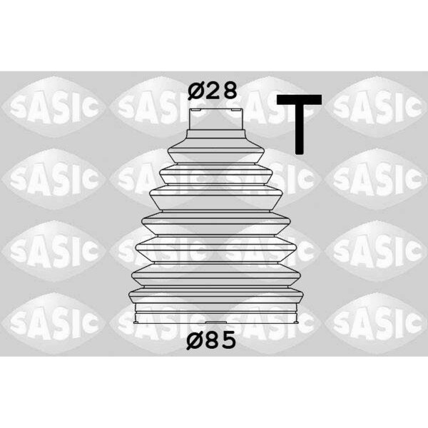 SASIC 1904040 Faltenbalgsatz, Antriebswelle