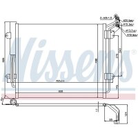 Kondensator NISSENS 940256 Klimaanlage mit Trockner R134a - 1 Stück