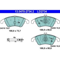 ATE 13.0470-2734.2 Bremsbelagsatz, Scheibenbremse