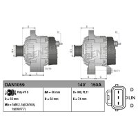 DENSO DAN1059 Generator