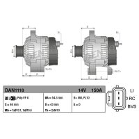 DENSO DAN1118 Generator