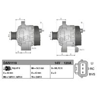 DENSO DAN1119 Generator