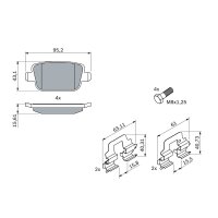 BOSCH 0 986 494 214 Bremsbelagsatz, Scheibenbremse