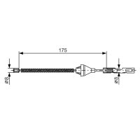 BOSCH 1 987 477 906 Seilzug, Feststellbremse