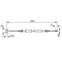 BOSCH 1 987 482 213 Seilzug, Feststellbremse