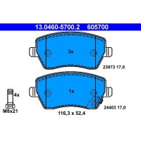 ATE 13.0460-5700.2 Bremsbelagsatz, Scheibenbremse