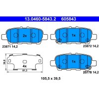ATE 13.0460-5843.2 Bremsbelagsatz, Scheibenbremse