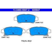ATE 13.0460-5847.2 Bremsbelagsatz, Scheibenbremse