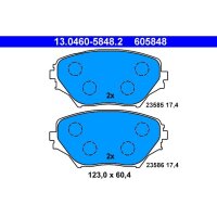 ATE 13.0460-5848.2 Bremsbelagsatz, Scheibenbremse