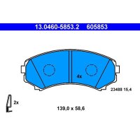 ATE 13.0460-5853.2 Bremsbelagsatz, Scheibenbremse